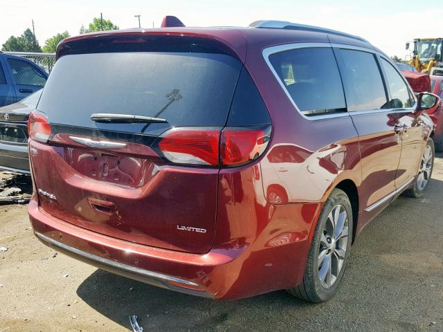 2C4RC1GG0JR252507 - 2018 CHRYSLER PACIFICA L RED photo 4