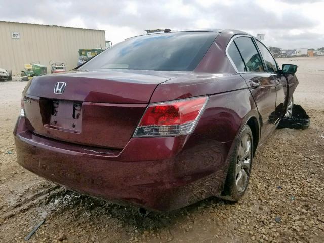 JHMCP26828C054281 - 2008 HONDA ACCORD EXL BURGUNDY photo 4