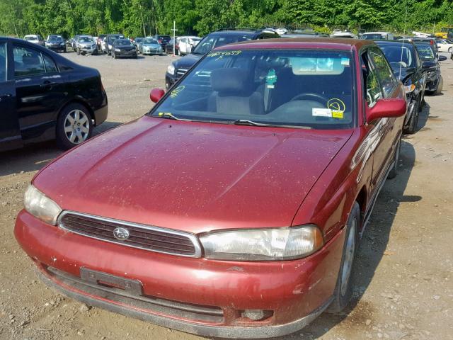 4S3BD6752T7204165 - 1996 SUBARU LEGACY GT RED photo 2