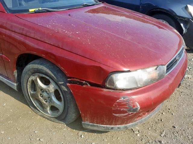 4S3BD6752T7204165 - 1996 SUBARU LEGACY GT RED photo 9