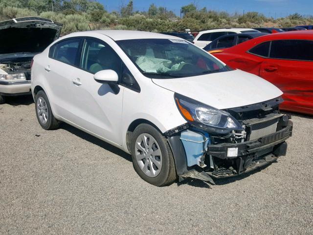 KNADM4A34F6509551 - 2015 KIA RIO LX WHITE photo 1