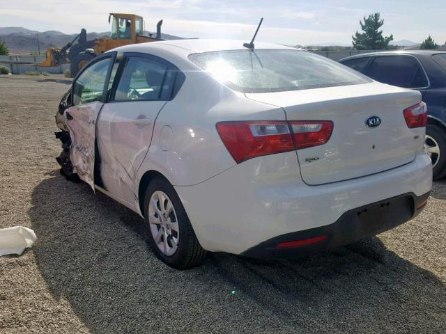 KNADM4A34F6509551 - 2015 KIA RIO LX WHITE photo 3