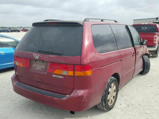 5FNRL18073B052093 - 2003 HONDA ODYSSEY EX RED photo 4