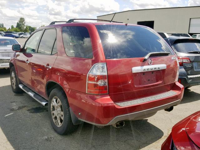 2HNYD18834H535472 - 2004 ACURA MDX TOURIN BURGUNDY photo 3