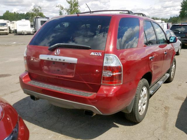 2HNYD18834H535472 - 2004 ACURA MDX TOURIN BURGUNDY photo 4