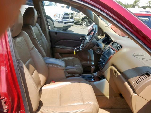 2HNYD18834H535472 - 2004 ACURA MDX TOURIN BURGUNDY photo 5