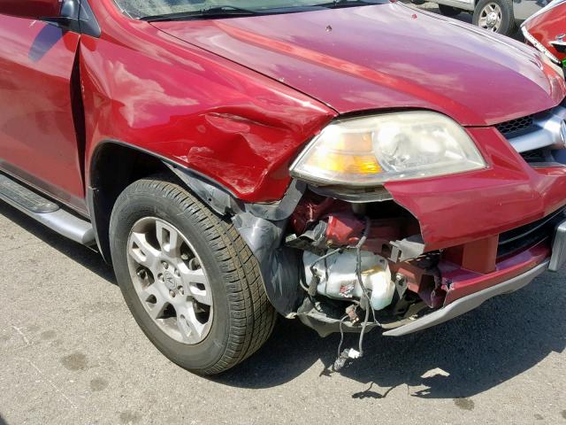 2HNYD18834H535472 - 2004 ACURA MDX TOURIN BURGUNDY photo 9