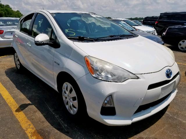 JTDKDTB37C1511614 - 2012 TOYOTA PRIUS C WHITE photo 1