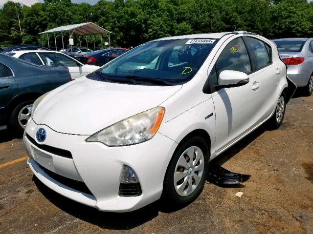 JTDKDTB37C1511614 - 2012 TOYOTA PRIUS C WHITE photo 2