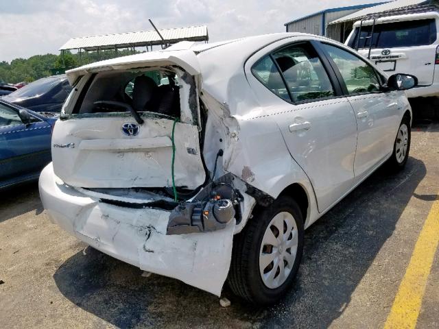 JTDKDTB37C1511614 - 2012 TOYOTA PRIUS C WHITE photo 4