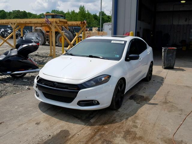 1C3CDFBBXED919415 - 2014 DODGE DART SXT WHITE photo 2