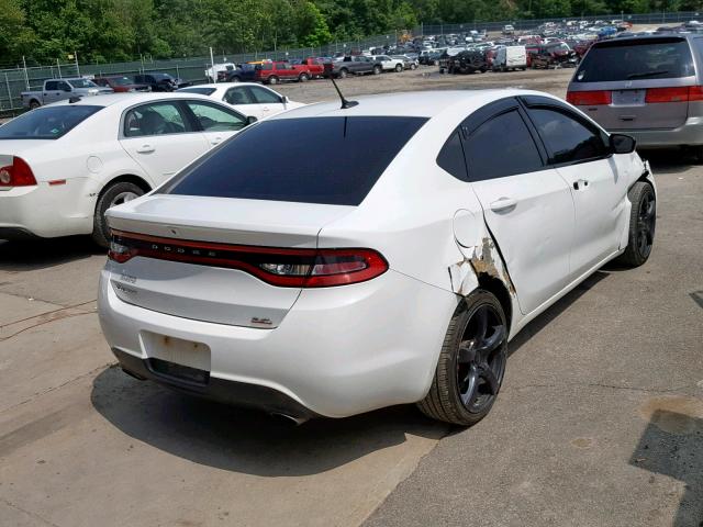 1C3CDFBBXED919415 - 2014 DODGE DART SXT WHITE photo 4