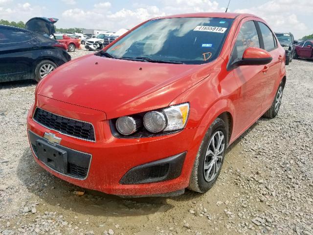 1G1JA5SHXD4113270 - 2013 CHEVROLET SONIC LS ORANGE photo 2
