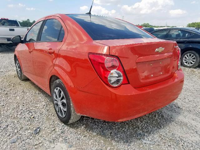 1G1JA5SHXD4113270 - 2013 CHEVROLET SONIC LS ORANGE photo 3