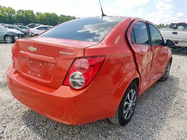 1G1JA5SHXD4113270 - 2013 CHEVROLET SONIC LS ORANGE photo 4