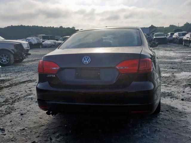 3VW2K7AJ4CM464426 - 2012 VOLKSWAGEN JETTA BASE BLACK photo 9