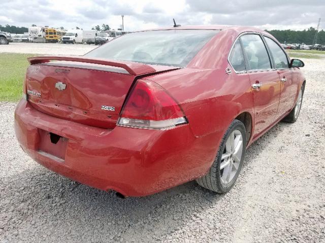 2G1WU583189197118 - 2008 CHEVROLET IMPALA LTZ RED photo 4