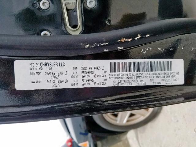 1J8FT47WX8D658554 - 2008 JEEP COMPASS SP შავი ფოტო 10