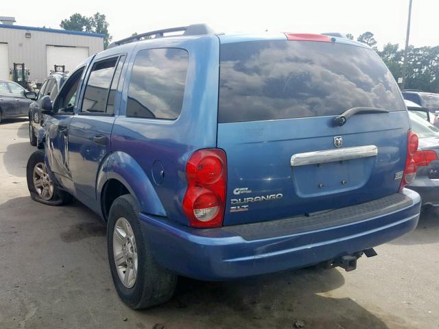 1D4HB48D35F541594 - 2005 DODGE DURANGO SL BLUE photo 3