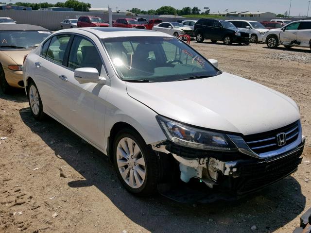 1HGCR2F87DA041898 - 2013 HONDA ACCORD EXL WHITE photo 1