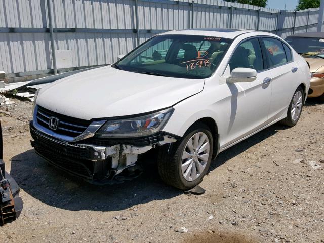 1HGCR2F87DA041898 - 2013 HONDA ACCORD EXL WHITE photo 2