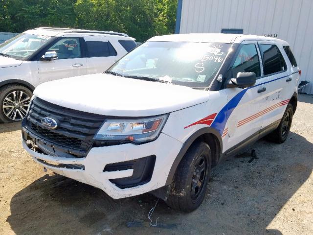 1FM5K8AR1GGD05046 - 2016 FORD EXPLORER P WHITE photo 2