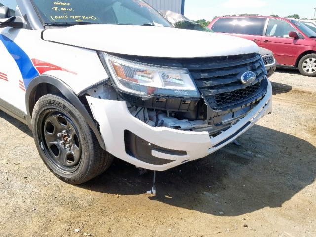 1FM5K8AR1GGD05046 - 2016 FORD EXPLORER P WHITE photo 9