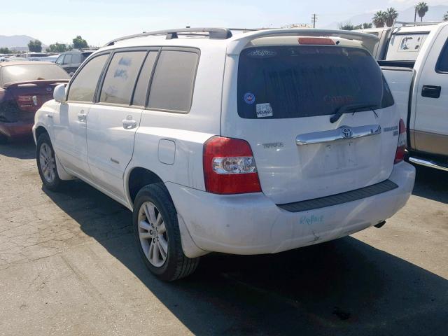 JTEDW21A570020480 - 2007 TOYOTA HIGHLANDER WHITE photo 3