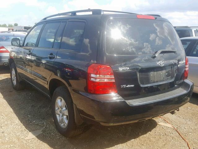 JTEHF21A620047214 - 2002 TOYOTA HIGHLANDER BLACK photo 3