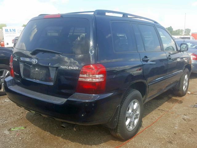 JTEHF21A620047214 - 2002 TOYOTA HIGHLANDER BLACK photo 4