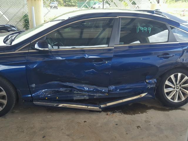 5NPE34AF5GH264920 - 2016 HYUNDAI SONATA SPO BLUE photo 9