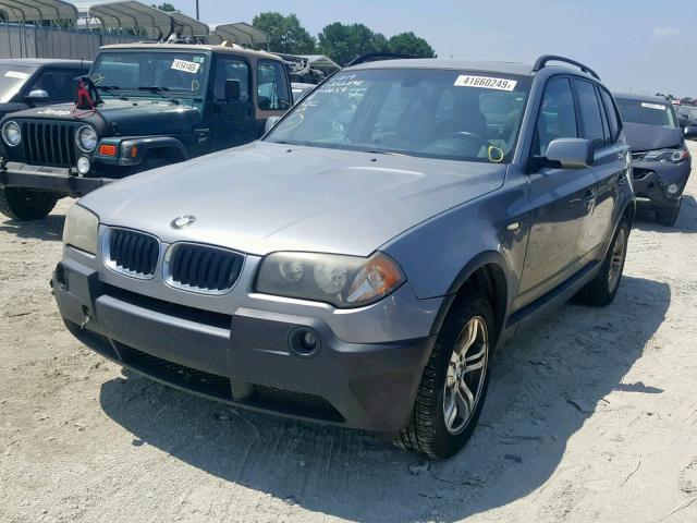 WBXPA93485WD02659 - 2005 BMW X3 3.0I GRAY photo 2