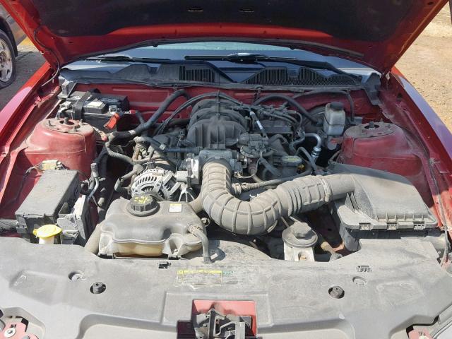 1ZVBP8AN5A5146845 - 2010 FORD MUSTANG RED photo 7