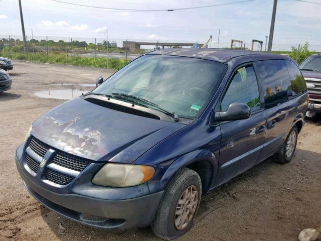 1D4GP25B14B520995 - 2004 DODGE CARAVAN SE BLUE photo 2