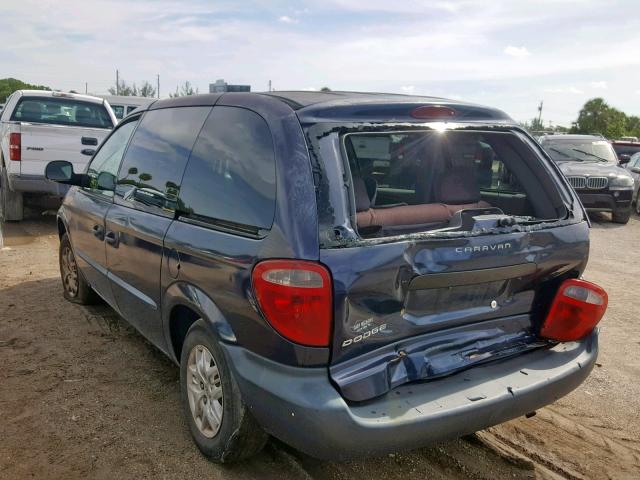 1D4GP25B14B520995 - 2004 DODGE CARAVAN SE BLUE photo 3