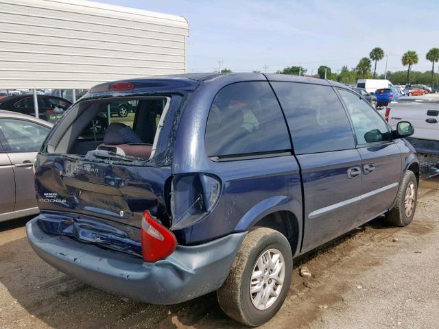 1D4GP25B14B520995 - 2004 DODGE CARAVAN SE BLUE photo 4