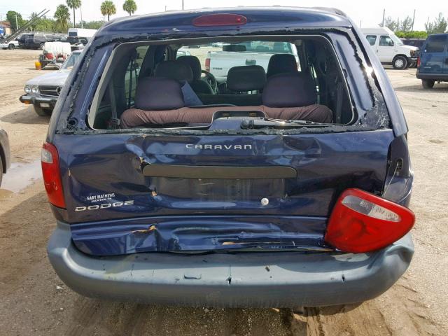 1D4GP25B14B520995 - 2004 DODGE CARAVAN SE BLUE photo 9