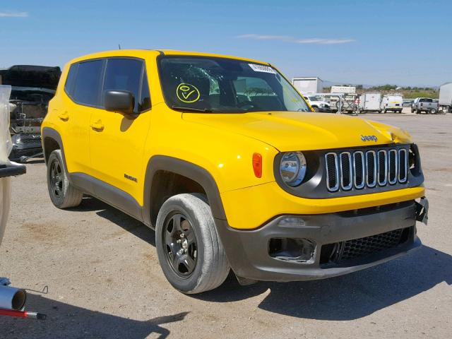 ZACCJBAB3HPF38428 - 2017 JEEP RENEGADE S YELLOW photo 1