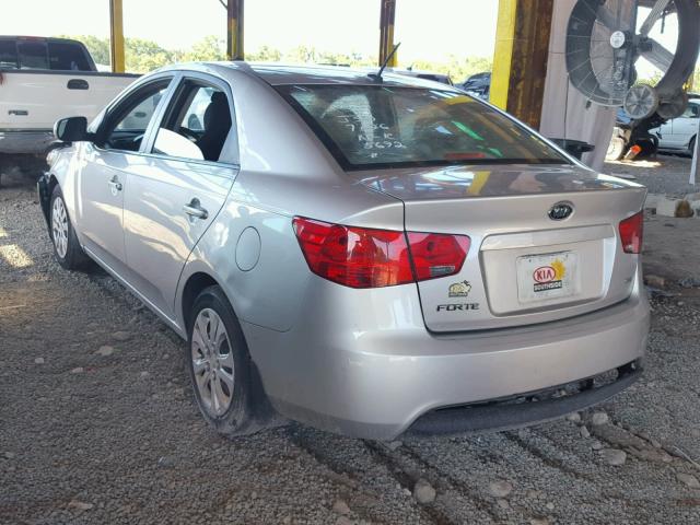 KNAFU4A27C5605692 - 2012 KIA FORTE EX SILVER photo 3