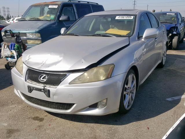 JTHBK262765005696 - 2006 LEXUS IS 250 SILVER photo 2