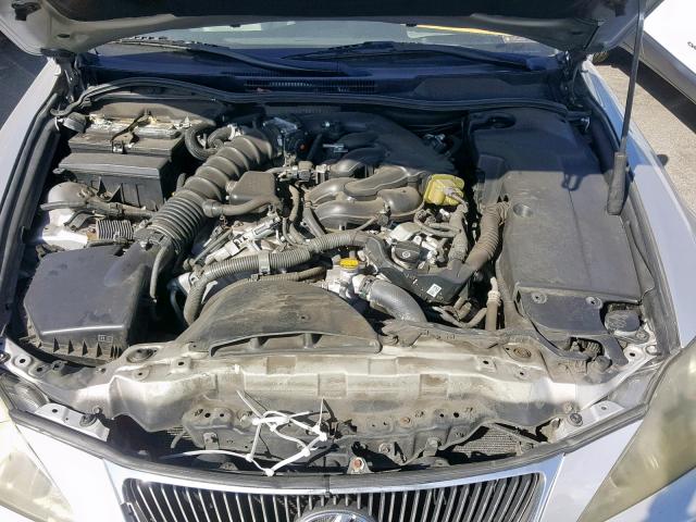 JTHBK262765005696 - 2006 LEXUS IS 250 SILVER photo 7