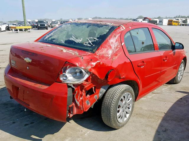 1G1AD5F53A7204172 - 2010 CHEVROLET COBALT 1LT RED photo 4