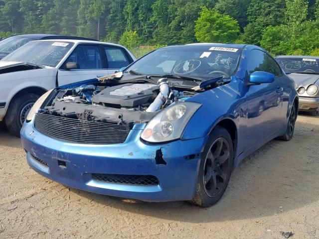 JNKCV54E93M201666 - 2003 INFINITI G35 BLUE photo 2