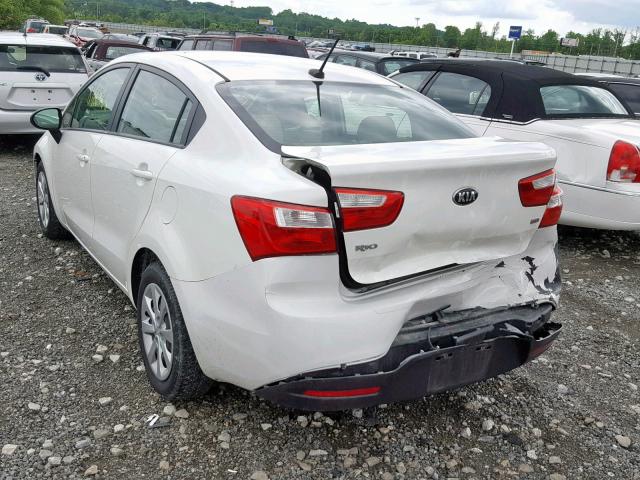 KNADM4A37E6419874 - 2014 KIA RIO LX WHITE photo 3