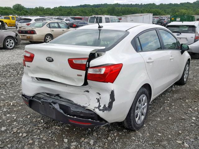 KNADM4A37E6419874 - 2014 KIA RIO LX WHITE photo 4