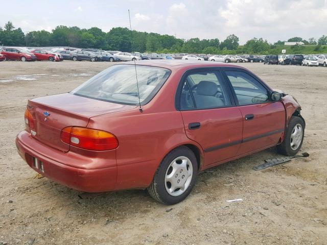 1Y1SK5481XZ438429 - 1999 CHEVROLET GEO PRIZM RED photo 4