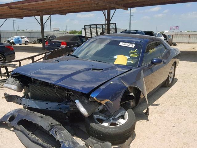 2C3CDYAG8EH298574 - 2014 DODGE CHALLENGER BLUE photo 2