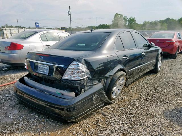 WDBUF56X37B033606 - 2007 MERCEDES-BENZ E 350 BLACK photo 4