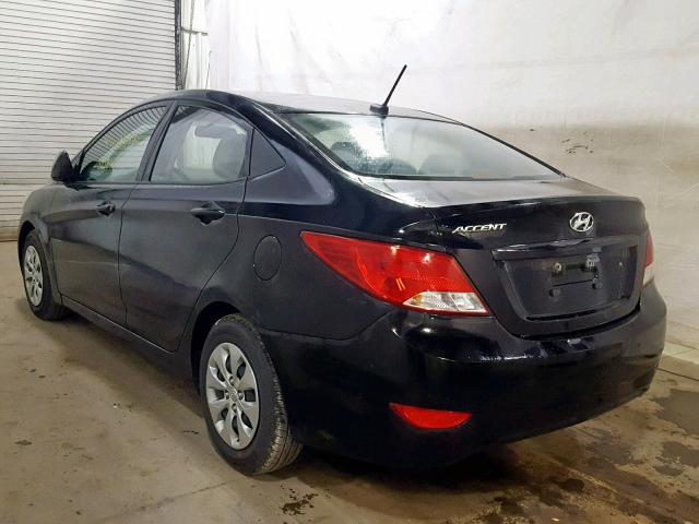 KMHCT4AE1HU327299 - 2017 HYUNDAI ACCENT SE BLACK photo 3