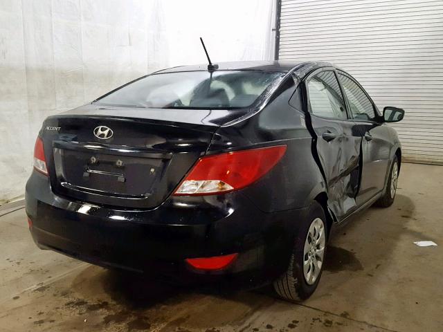 KMHCT4AE1HU327299 - 2017 HYUNDAI ACCENT SE BLACK photo 4